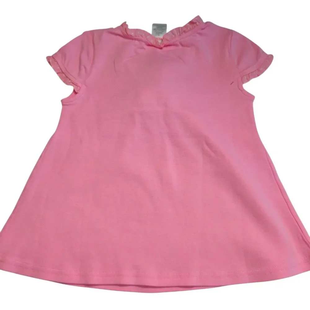 Vintage Gymboree Top Girls Size Pink 100% Cotton Tunic Ruffles Girly Y2K NWT